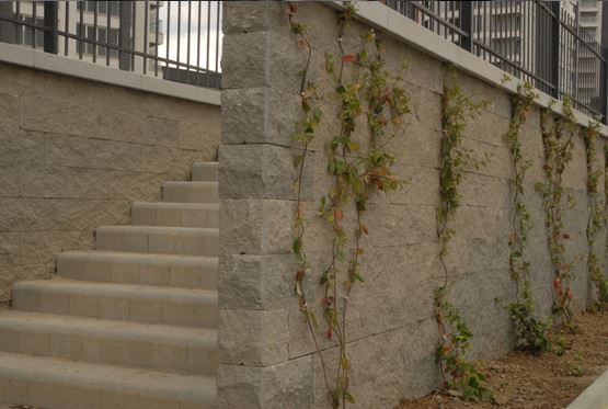 Geoistinat beton blok merdiven ve istinat duvarı detayı